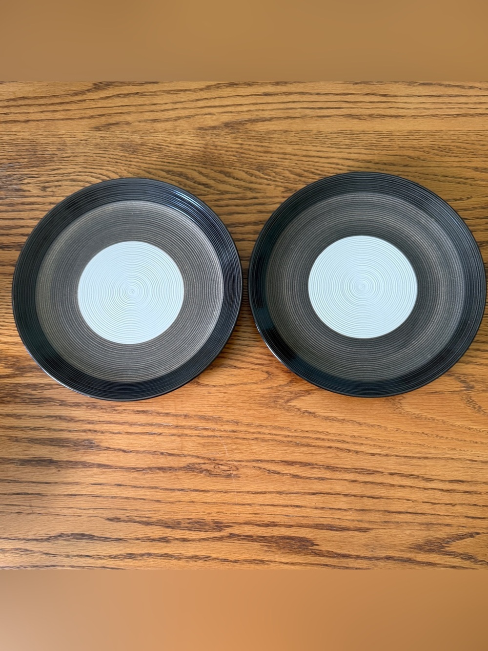 Sango CAPRI Black 4810 Dinner Plates  SOLD IN SET OF TWO